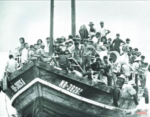 70年代抵港的越南難民（蘋果日報圖片）